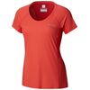 Columbia Koszulka damska Titan Ultra Short Sleeve Red Coral, Cherrybomb r. S