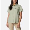 Columbia Koszula damska Silver Ridge Utility SS Shirt Safari, Kolor: zielony, Waga: 1, Rozmiar: S