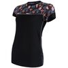 Sensor Koszulka damska Merino Impress Tee black - floral, Waga: 0.5, Rozmiar: S