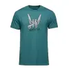 Black Diamond T-shirt męski M Rock On SS Tee Raging Sea zielony, Kolor: niebieski, Waga: 0.5, Rozmiar: S