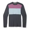 Smartwool Koszulka termiczna męska Classic Thermal Merino Colorblock Crew - Charcoal / Argyle Purple r. XL