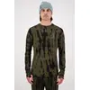 Mons Royale Koszulka męska merino Cascade LS MBM Graffiti - Olive Tie Dye, Kolor: zielony, Waga: 1, Rozmiar: S