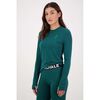 Mons Royale Koszulka damska merino Womens Cascade 200 LS - Evergreen, Kolor: zielony, Waga: 0.9, Rozmiar: XL