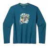 Smartwool Koszulka unisex Bear Country Graphic Long Sleeve Tee -Twilight Blue, Kolor: niebieski, Waga: 1, Rozmiar: XS