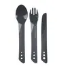 Lifeventure Zestaw sztućców Ellipse Cutlery Set szare