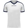GIVOVA koszulka sportowa męska t-shirt treningowy MAC04 biała, Kolor: biało-granatowy, Rozmiar: 2XL
