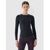 4F koszulka treningowa damska z długim rękawem longsleeve 4FWAW24TFLOF276 czarna, Kolor: czarny, Rozmiar: L