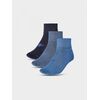 4F JUNIOR Skarpety U330 (3Pak) niebieskie, Kolor: niebieski, Rozmiar: 38-40
