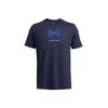 UNDER ARMOUR koszulka męska t-shirt bawełniany Branded GEL Stack granatowa, Kolor: granatowy, Rozmiar: L