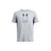 UNDER ARMOUR koszulka męska t-shirt bawełniany Branded GEL Stack szara, Kolor: szary, Rozmiar: XXL