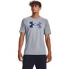 UNDER ARMOUR t-shirt męski koszulka bawełniana sportowa BIG LOGO szara, Kolor: szary, Rozmiar: M