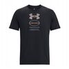UNDER ARMOUR t-shirt męski koszulka sportowa Gel Stack czarny, Kolor: czarny, Rozmiar: S