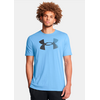 UNDER ARMOUR t-shirt męski koszulka bawełniana sportowa BIG LOGO niebieska, Kolor: niebieski, Rozmiar: XXL