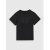 4F koszulka bawełniana t-shirt dla chłopca 4FJWMM00TTSHM2331 czarna, Kolor: czarny, Rozmiar: 152