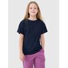 4F t-shirt dziecięcy koszulka dla dziewczynki oversize 4FJWMM00TTSHF2333 granatowy, Kolor: granatowy, Rozmiar: 158