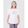 4F t-shirt dziecięcy koszulka dla dziewczynki oversize 4FJWMM00TTSHF2333 biały, Kolor: biały, Rozmiar: 140
