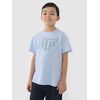 4F koszulka bawełniana t-shirt dla chłopca 4FJWSS25TTSHM2325 błękitna, Kolor: błękitny, Rozmiar: 140