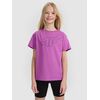 4F t-shirt dziecięcy koszulka oversize dla dziewczynki 4FJWSS25TTSHF2327 fioletowy, Kolor: fioletowy, Rozmiar: 146