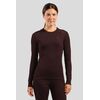 ODLO koszulka termoaktywna damska z długim rękawem brązowa, Kolor: brązowy, Waga: 0.2, Rozmiar: S