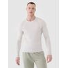 4F longsleeve koszulka z długim rękawem męska 4FWSS25TFLOM372 kremowy, Kolor: biały, Rozmiar: XL
