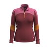 Smartwool koszulka damska Classic Thermal Merino Base Layer Colorblock 1/4 Zip currant/garden pink, Rozmiar: XS