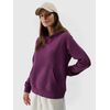 4F bluza dresowa damska z kapturem bawełniana 4FWSS25TSWSF1542 fioletowa, Kolor: fioletowy, Rozmiar: XS
