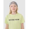 4F t-shirt bawełniany koszulka chłopięca 4FJWSS25TTSHM2186 zielona, Kolor: zielony, Rozmiar: 158
