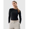 4F longsleeve koszulka z długim rękawem na jogę damska 4FWSS25TFLOF403 czarna, Kolor: czarny, Rozmiar: M/L
