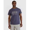 4F t-shirt bawełniany koszulka męska z nadrukiem 4FWSS25TTSHM2209 niebieski, Kolor: niebieski, Rozmiar: XL