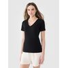 4F t-shirt bawełniany slim koszulka do ćwiczeń 4FWSS25TTSHF1990 czarna, Kolor: czarny, Rozmiar: M