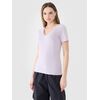 4F t-shirt bawełniany slim koszulka do ćwiczeń 4FWSS25TTSHF1990 fioletowa, Kolor: fioletowy, Rozmiar: XL