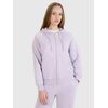 4F bluza damska dresowa z kapturem 4FWSS25TSWSF1541 fioletowa, Kolor: fioletowy, Rozmiar: L