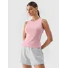 4F top prążkowany bawełniany damski na ramiączkach 4FWMM00TSLEF132 różowy, Kolor: różowy, Rozmiar: S
