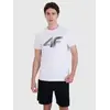 4F t-shirt męski koszulka bawełniana 4FWMM00TTSHM2257 biały, Kolor: biały, Rozmiar: S