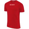 GIVOVA koszulka sportowa męska treningowa MAC03 czerwona, Kolor: czerwono-biały, Rozmiar: 2XL