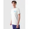 4F t-shirt bawełniany męski koszulka 4FRSS24TTSHM2106 biały, Kolor: biały, Rozmiar: XXL