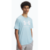 UNDER ARMOUR t-shirt męski koszulka treningowa LOGO UPDATE błękitna, Kolor: niebieski, Rozmiar: L