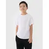 4F koszulka bawełniana t-shirt dla chłopca 4FJWMM00TTSHM2330 biała, Kolor: biały, Rozmiar: 122