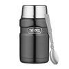 Thermos Style Termos obiadowy z łyżką i kubkiem metaliczny szary 710ml