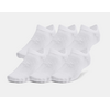 UNDER ARMOUR zestaw skarpetek stopek 6 par Essential No Show białe, Kolor: biały, Rozmiar: M