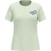 Koszulka damska Odlo ESSENTIAL PRINT T-shirt crew neck s/s zielona