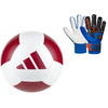 REUSCH rękawice bramkarskie Attrakt Starter Solid Junior + piłka nożna Adidas