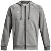 UNDER ARMOUR bluza dresowa męska rozpinana Rival Fleece FZ szara, Kolor: szary, Rozmiar: XXL