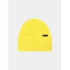 4F czapka z szerokim wywinięciem typu beanie 4FJWAW25ACAPU652, Kolor: żółty, Rozmiar: one size