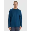4F koszulka z długim rękawem męska longsleeve 4FWAW25TLONM474 niebieski