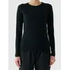 4F bluzka damska z długim rękawem z wełny merino 4FWAW25TFLOF433 czarny