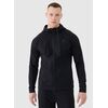 4F zapinana treningowa bluza męska z drapanej dzianiny 4FWMM00TFSWM654 czarna, Kolor: czarny, Rozmiar: M