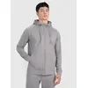 4F zapinana treningowa bluza męska z drapanej dzianiny 4FWMM00TFSWM654 szara, Kolor: szary, Rozmiar: L