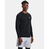 UNDER ARMOUR koszulka sportowa męska z długim rękawem Fitted Crew czarna, Kolor: czarny, Rozmiar: M