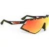 Okulary Rudy Project DEFENDER BLACK MATTE / OLIVE ORANGE STRIPES / BUMPERS OLIVE - Multilaser Orange